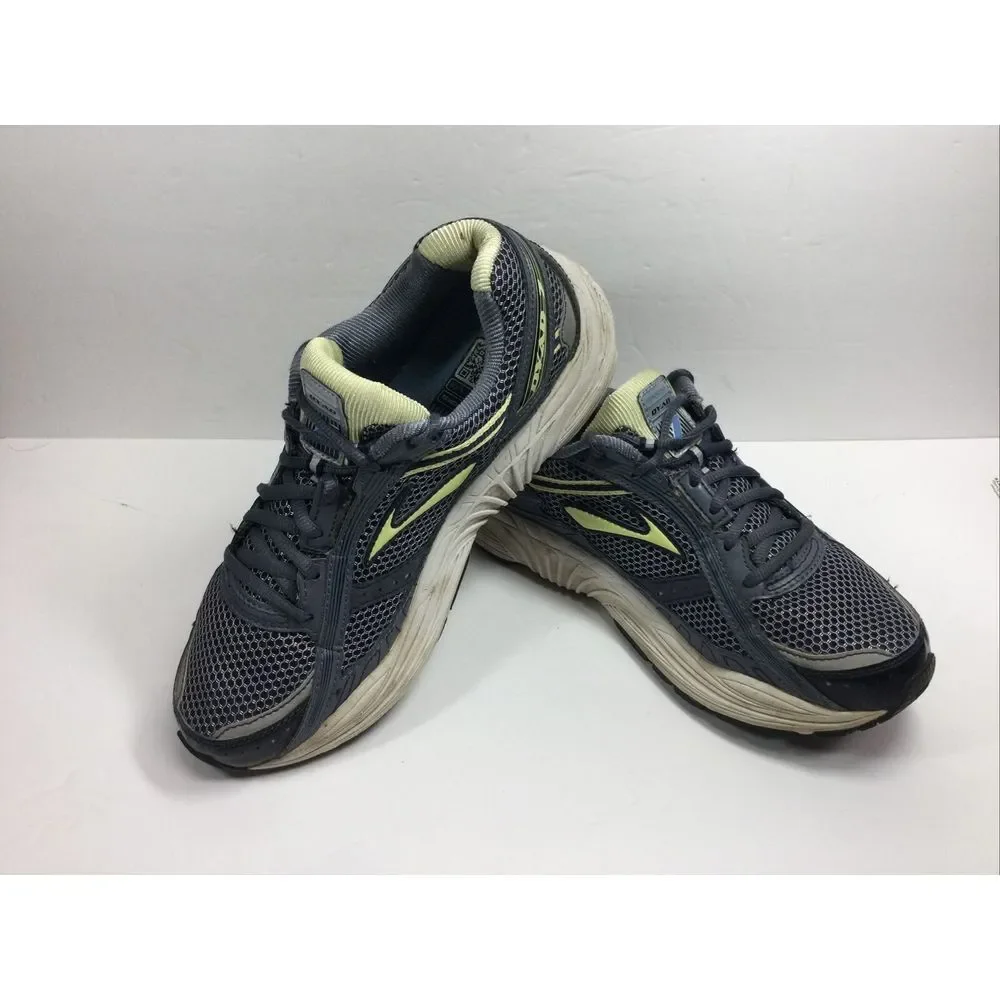 Brooks Dyad‎ 7 Womens Running Shoes Sz 9.5 M Athletic Sneakers Grey Blue Yellow